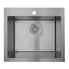 Nantucket Sinks 25 Pro Series Rectangle Topmount Small Radius Corners Stainless Steel Laundry Sink SR2522-12-16
